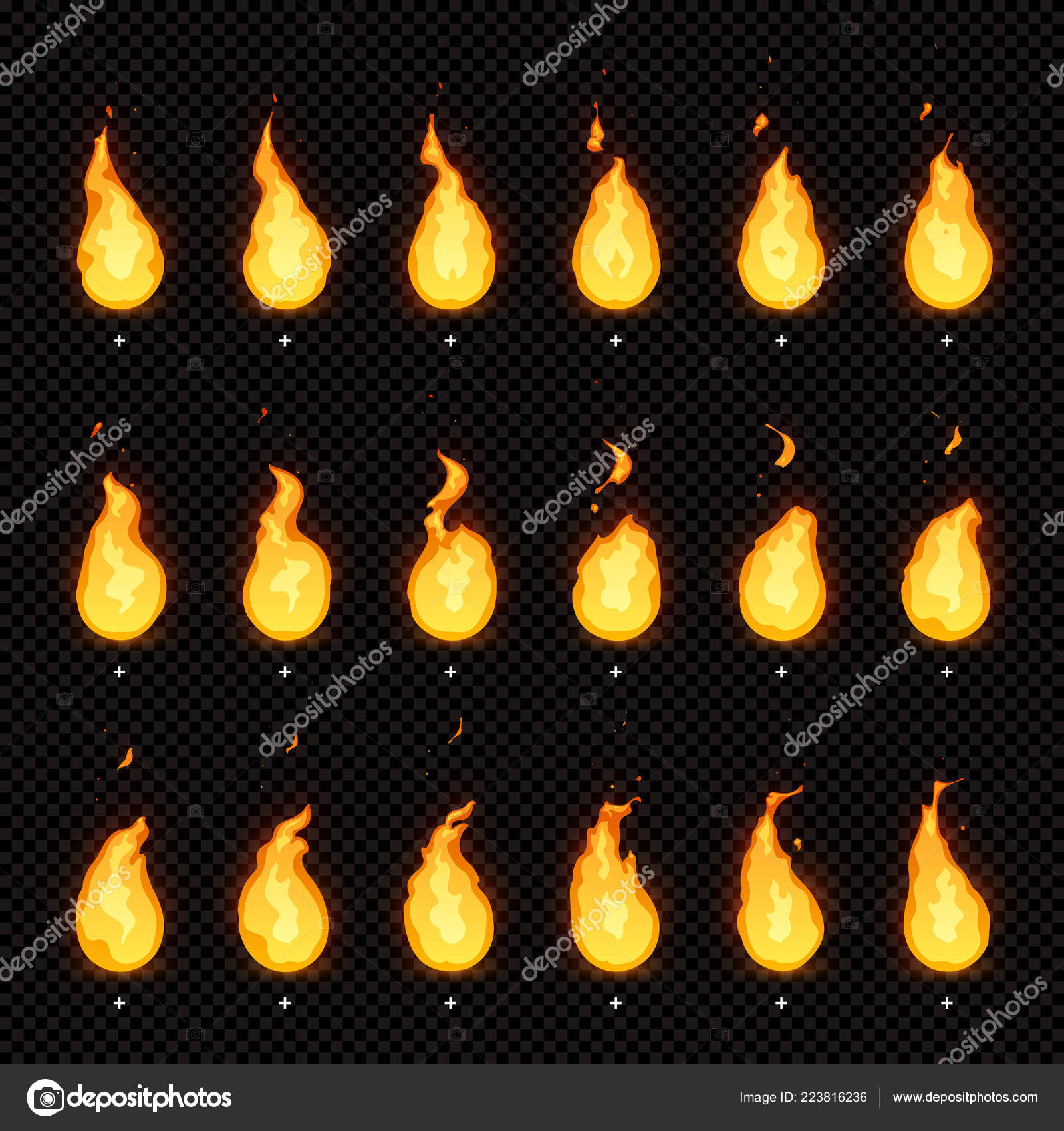 Animated Flame Fire Animation Flaming Fiery Blaze