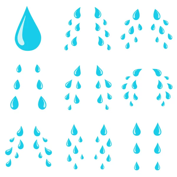 Tears drops. Sorrow weeping cry streams, tear blob or sweat drop. Stream of crying wet eyes tears isolated vector cartoon illustration — Stock Vector