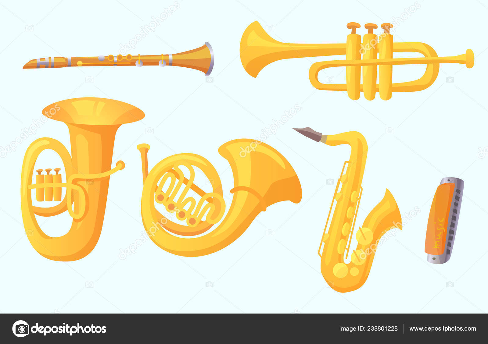 Musique Classique Instrument à Vent Saxophone Vector Illustration