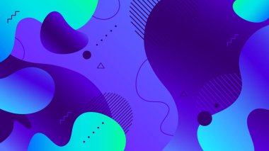 Renkli memphis arka plan. Funky geometri şekilleri, 90'lı yılların sıçrama renk ve desen eğlenceli noktalı sanat vektör zemin