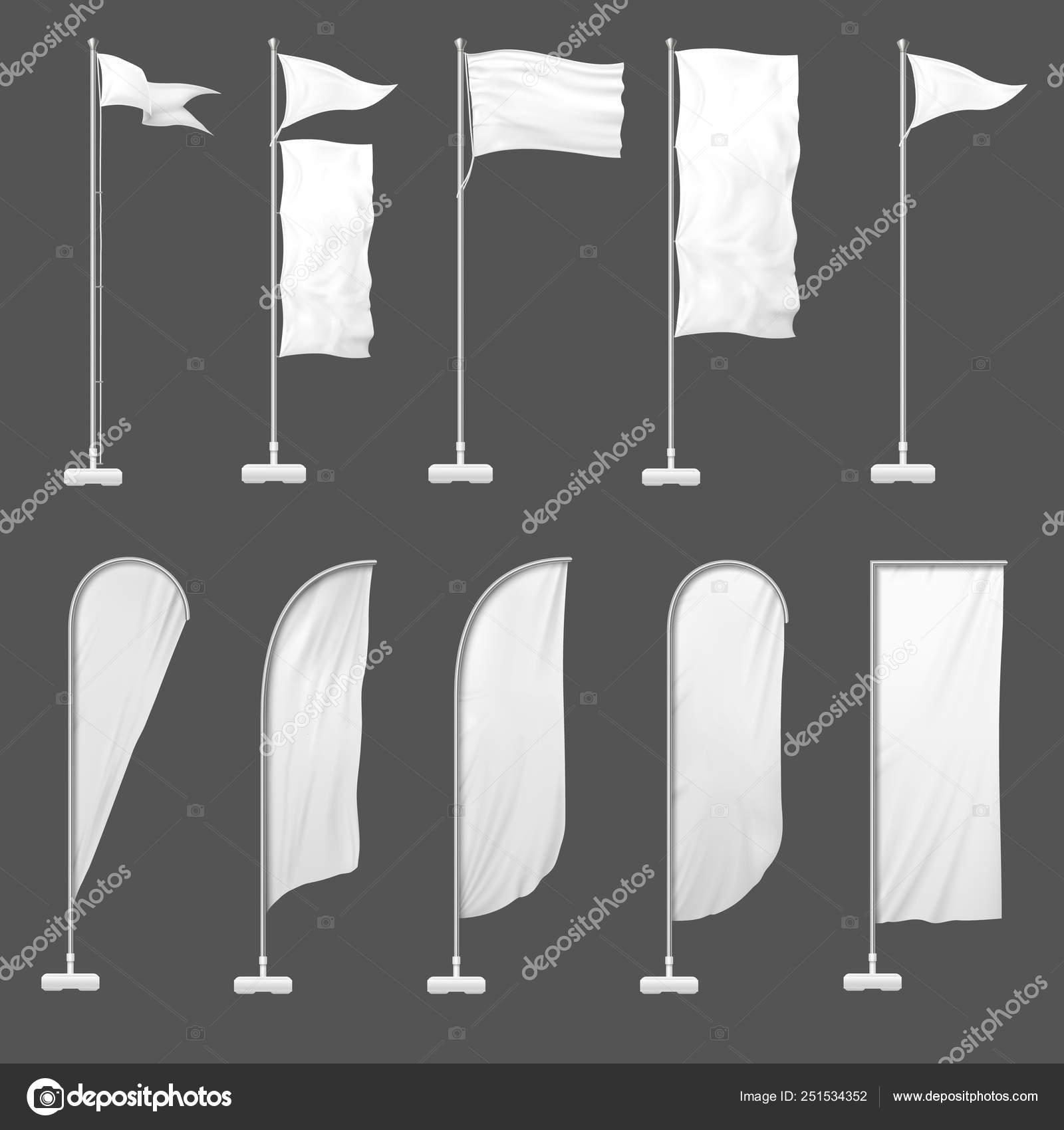 Beach flag. Outdoor banner on flagpole, stand blank flags and With Regard To Outdoor Banner Template