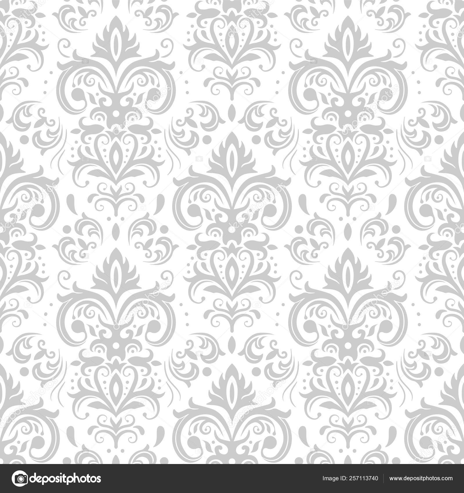 Decorative Damask Pattern Vintage Ornament Baroque Flowers And