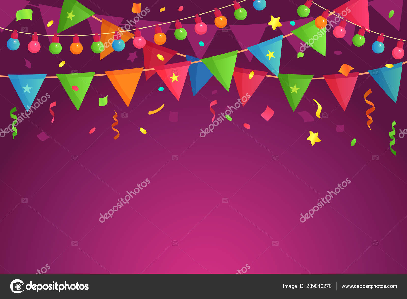 Bannière De Célébration Avec Confettis En or Et Ballons Illustration de  Vecteur - Illustration du bonheur, invitation: 179286879