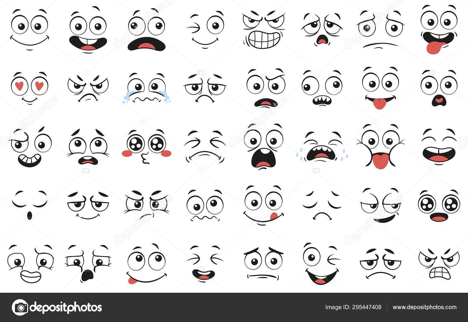 Cartoon doodle of facial expression emoticon, Scared face