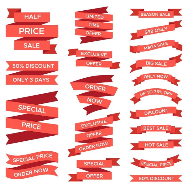 Set Price Tags Promotional Sale Badge Retail Paper Stickers Stock Vector by  ©littlebeer.s 647572126