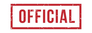 Resmi kauçuk damga. Dökümanlar için boya veya pigmentten yapılmış mühür ve beyaz arka planda izole edilmiş ilan. Grunge işareti