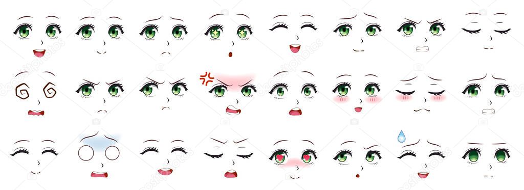 Manga Expression Anime Girl Facial Expressions Eyes Mouth And Nose Eyebrows In Japanese Style Manga Woman Emotions Cartoon Vector Set Illustration Character Manga Facial Girl Cute Expression Premium Vector In Adobe Manga Expression Anime Girl Facial Expressions Eyes Mouth And Nose Eyebrows In Japanese Style Manga Woman Emotions Cartoon Vector Set Illustration Character Manga Facial Girl Cute Expression Premium Vector In Adobe
