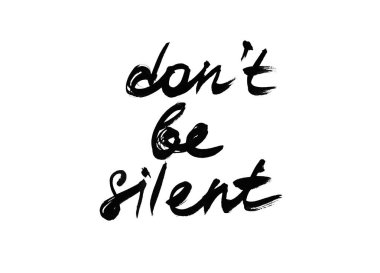 Alıntı sessiz konuşma. Beyaz üzerine siyah