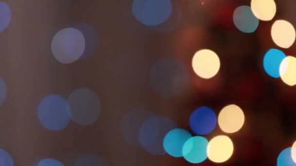 Abstract Bokeh Achtergrond Van Heldere Multicolor Ronde Vorm Verzadigde Kleuren — Stockvideo