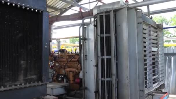 Krachtig Compressor Koelsysteem Comprimeren Transporteren Van Gas Naar Een Pijpleidingsysteem — Stockvideo
