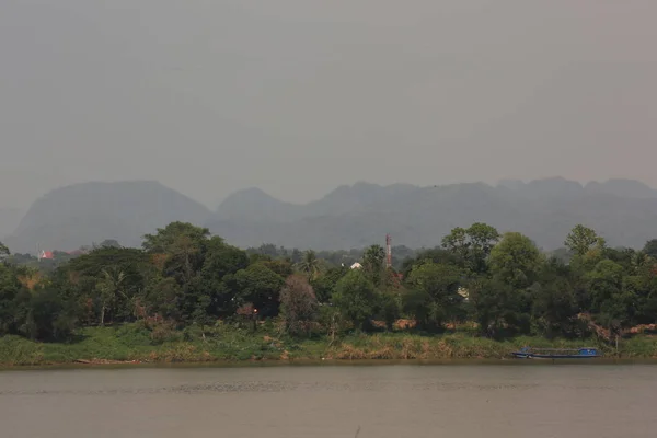 Scenery Mekong River Viewed Thailand Lao Side Mekong River Thai Stock Picture