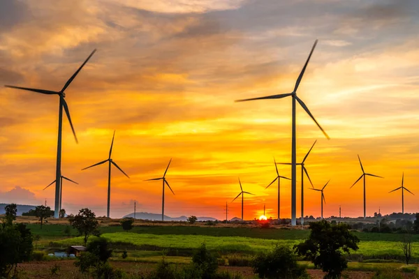 Power Generator Windturbines Locatie Van Berg Bij Huay Bong Dan — Stockfoto