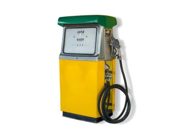 Retro petrol Dağıtıcı, kırpma yolu ile beyaz arka plan üzerinde izole.