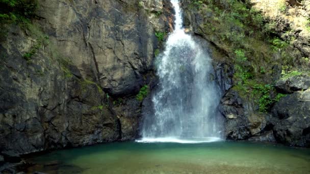 Slow Motion Jogkradin Waterfall Located Thong Pha Phum National Park — Stock Video