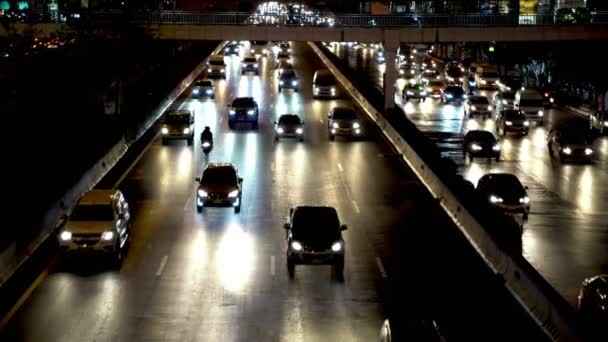 Caos Nel Traffico Stradale Notte Concetti Truffa Nella Vita — Video Stock