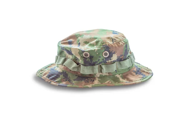 Chapeau Camouflage Militaire Avec Chemin Coupe — Photo