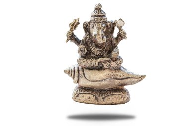 ganesha heykeli, Hindu tanrısı kırpma yolu ile beyaz arka plan üzerinde izole.