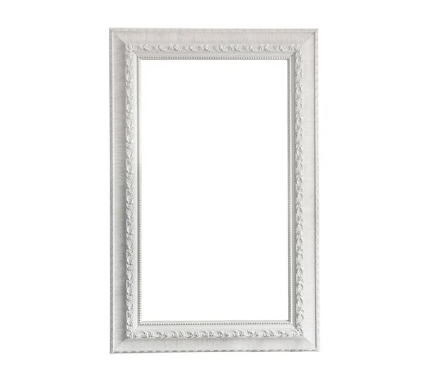 Vintage White Frame Blank Space Clipping Path — Stock Photo, Image