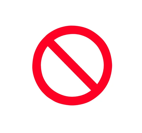 Знаки Забороняють Червоний Ізольовані Білому Тлі Відсічним Контуром — стокове фото