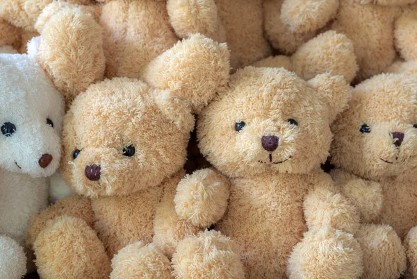 Texture Teddy Bear Stacked Together — Stock Photo, Image