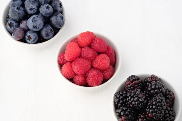 Fresh Berries White Background — Stock Photo, Image