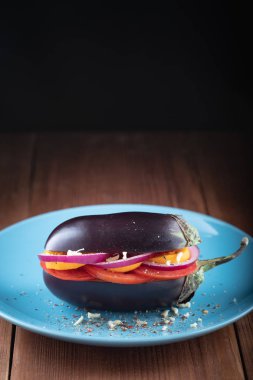 Zengin ürün sebze ahşap bir masa üzerinde