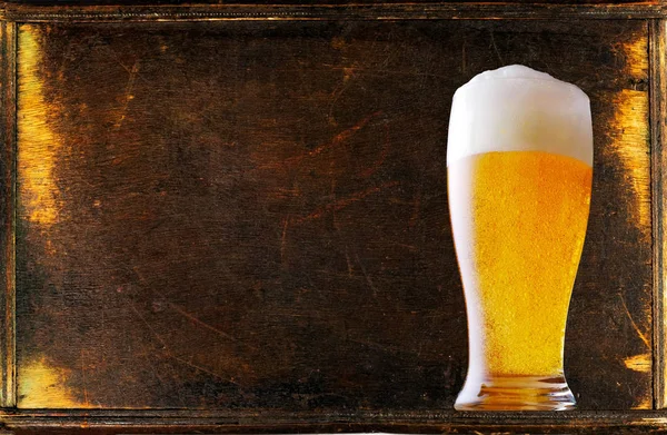 Glass of cold beer Clipping path