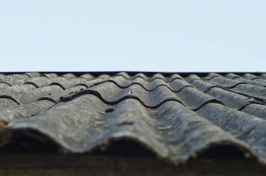 Asbestos plates, Corrugated, old slate roof clipart