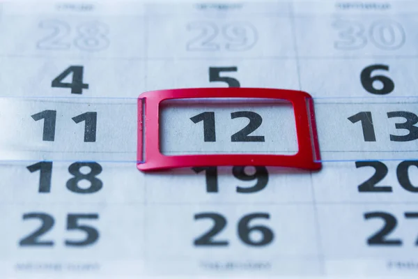 Έντυπη Ημερολόγιο Διαφορετικές Ημερομηνίες Του Μήνα Επιχειρηματικό Σχεδιασμό — Φωτογραφία Αρχείου