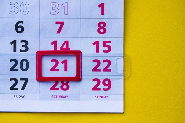 Έντυπη Ημερολόγιο Διαφορετικές Ημερομηνίες Του Μήνα Επιχειρηματικό Σχεδιασμό — Φωτογραφία Αρχείου