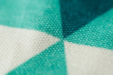 Arka plan için renkli kumaş dokusu. Elbisenin mavi dokusunu kapat, nesne için alanın derinliğine göre fotoğraf çek