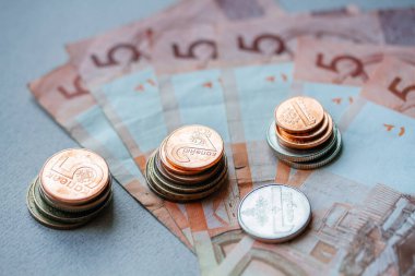Belarus rublesinin yeni banknotları ve sikkeleri. Beyaz Rusya rublosunun 1 Temmuz 2016 'dan bu yana yenilenmesi.