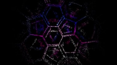 Soyut animasyon futbol topu. Alfa kanalı ilmekledi animasyonla. Animasyonlu arka plan. Futbol topu. Futbol arka plan