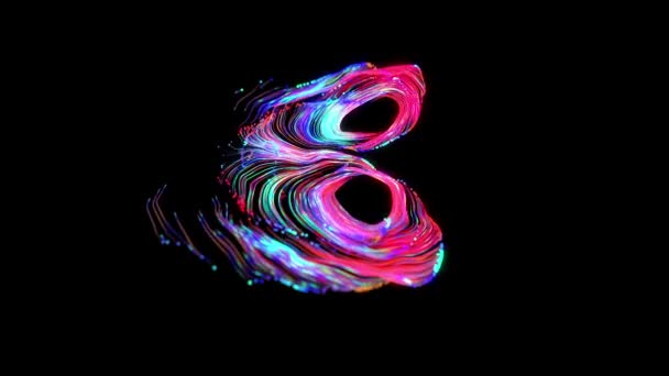 Animated Abstract Particle Line Background — Stock Video