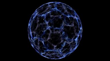 Futbol hareket arka plan. Pleksus görünümlü animasyon desen. Futbol topu projeksiyon.