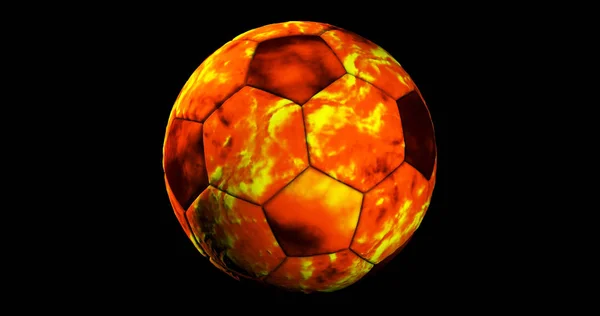 Çizgiler ve parçacıklar fütüristik futbol topu. Futbol soyut ağ arka plan. 3B hacim projeksiyon.