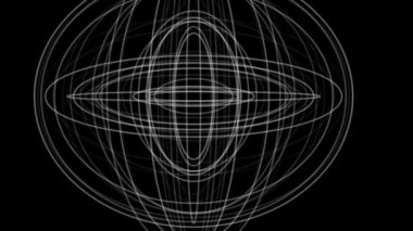 Elips siyah arka plan üzerine geometrik rasgele oluşturulan.