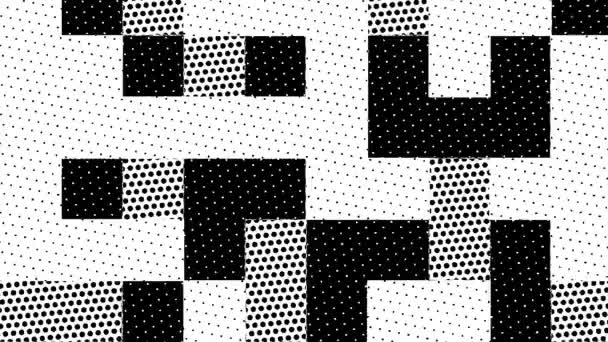 黒と白の点線の正方形 — ストック動画
