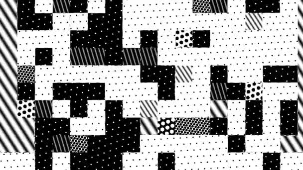 Cool Black White Squares — Stock Video