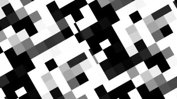 斜めの黒と白の正方形を点滅させる — ストック動画