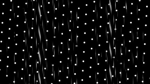 White Dots Making Circles Black Background — Stock Video