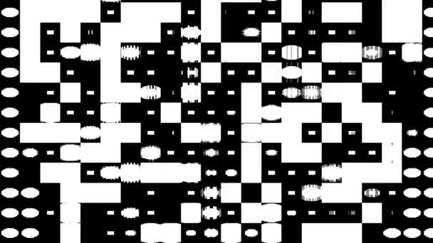 Achromatic Blinking Minimal Dots Pixels — Stock Video