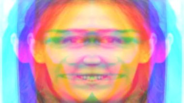 Gökkuşağı Renk değişen psychedelic yüzleri