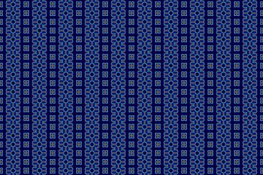 Dikişsiz Lacivert dantel deseni