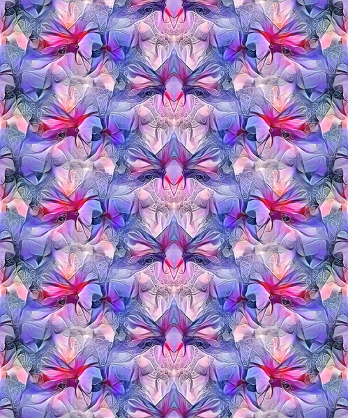 Весёлый Фиолетовый Шелковый Цветочный Узор — стоковое фото