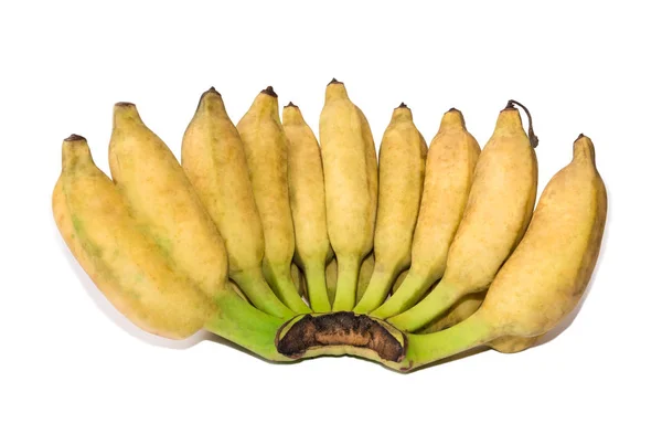 Καλλιεργημένες Μπανάνες Λευκό Φόντο Διαδρομή Αποκοπής — Φωτογραφία Αρχείου