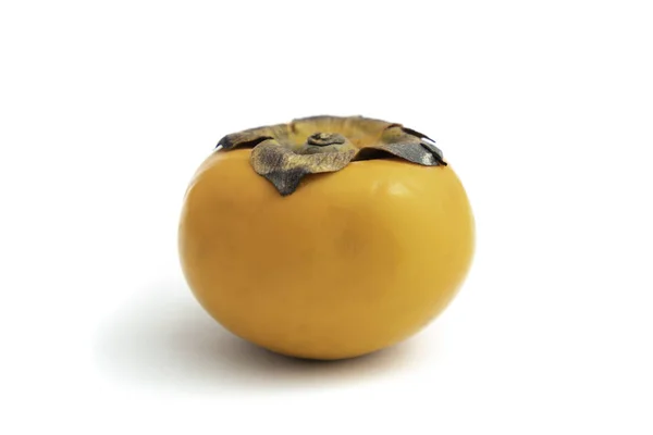 Caqui Una Fruta Amarilla Tiene Nombre Científico Diospyros Kaki Aislado —  Fotos de Stock