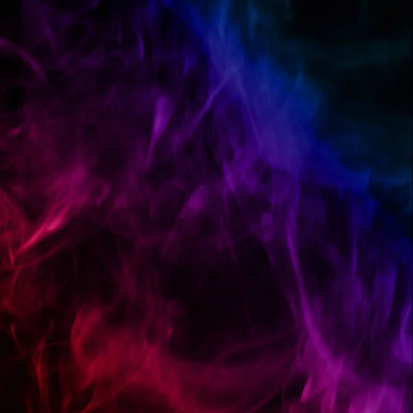 Colorful Smoke Abstract Black Background Movement Fire Design — Stock Photo, Image