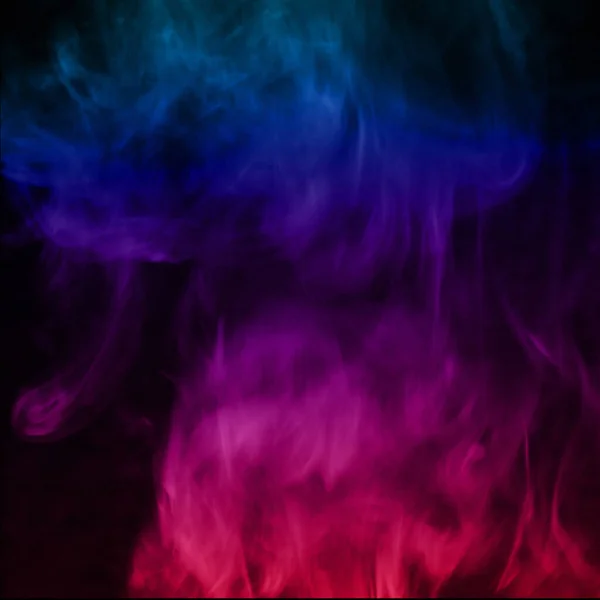 Colorful Smoke Abstract Black Background Movement Fire Design — Stock Photo, Image