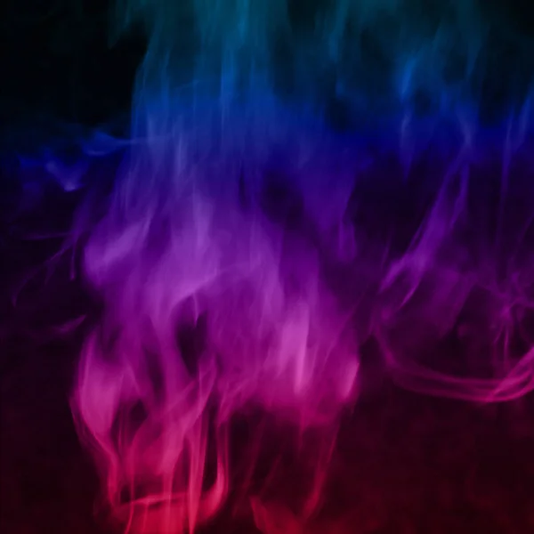 Bunten Rauch Abstrakt Auf Schwarzem Hintergrund Bewegung Des Feuer Design — Stockfoto